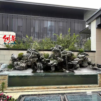 庭院英石叠石假山 深圳英德石批发与园林点缀石材之美