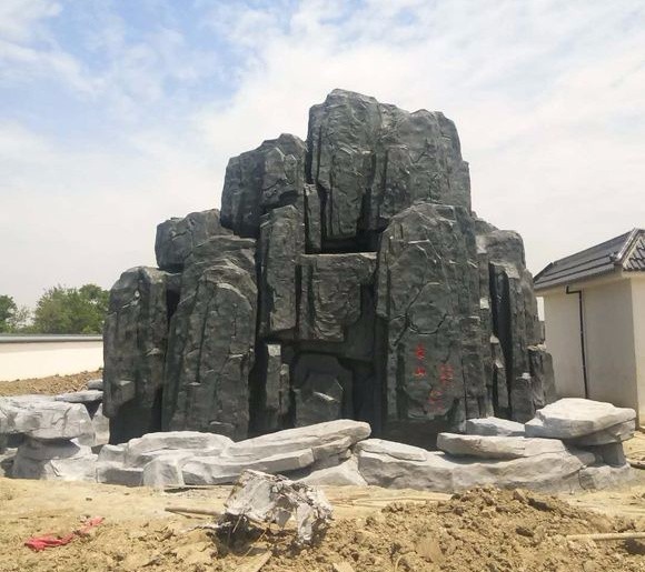 保定市梦岳古建园林工程 假山艺术，尽显自然灵韵