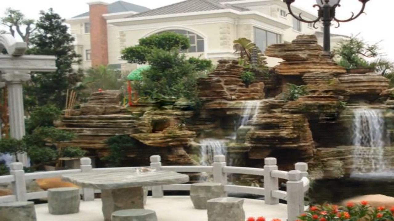 庭院景观 #鱼池假山 #流水摆件 #热点小助手 #微景观.